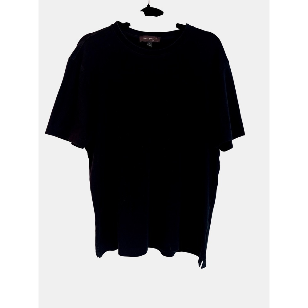 Robert Barakett Men's XL Black Pima Cotton Short Sleeve Crewneck T-Shirt  Soft